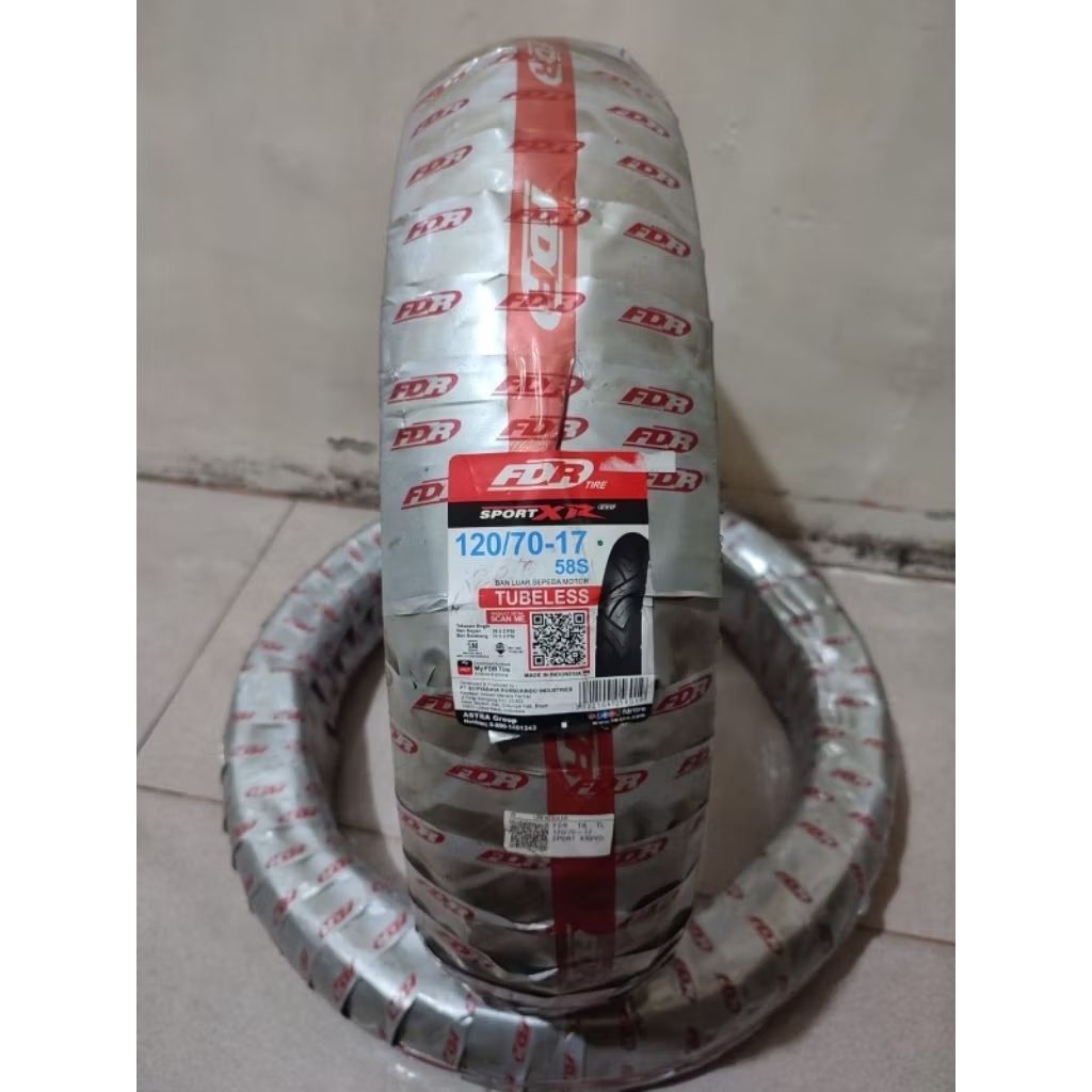 Ban Tubeless 120/70-17 Fdr Evo + Gratis Pentil Tubeless