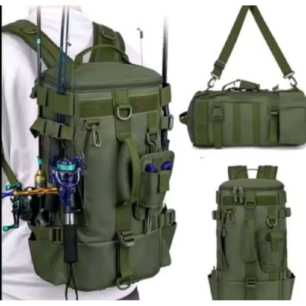 Tas Real Pancing laut / Tas alat alat Joran pancing / Tas joran Pancing