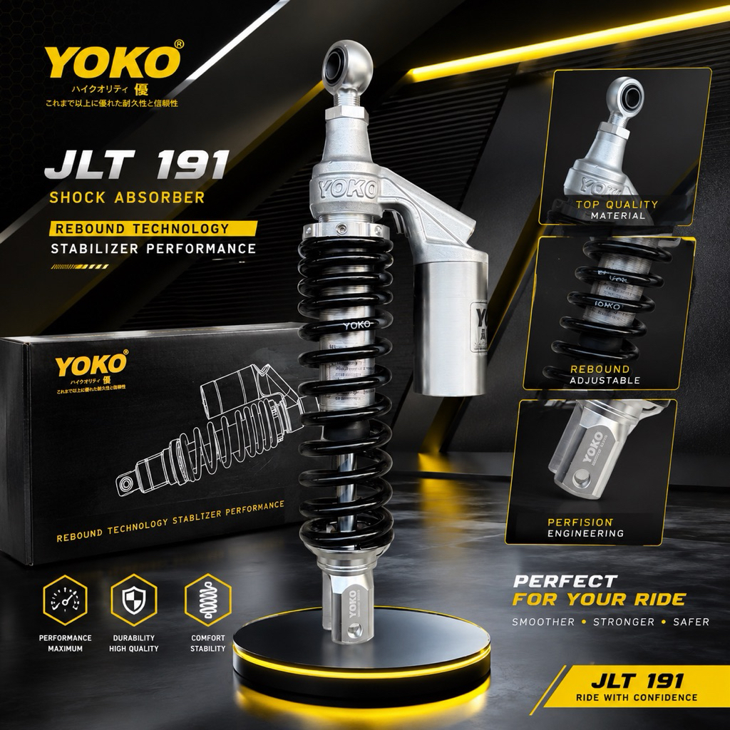 (Terlaris) Shock breaker ( YOKO  Gen 2 )JLT-191 Shock Tabung Atas Matic 310mm/330mm Mio Vario Beat S