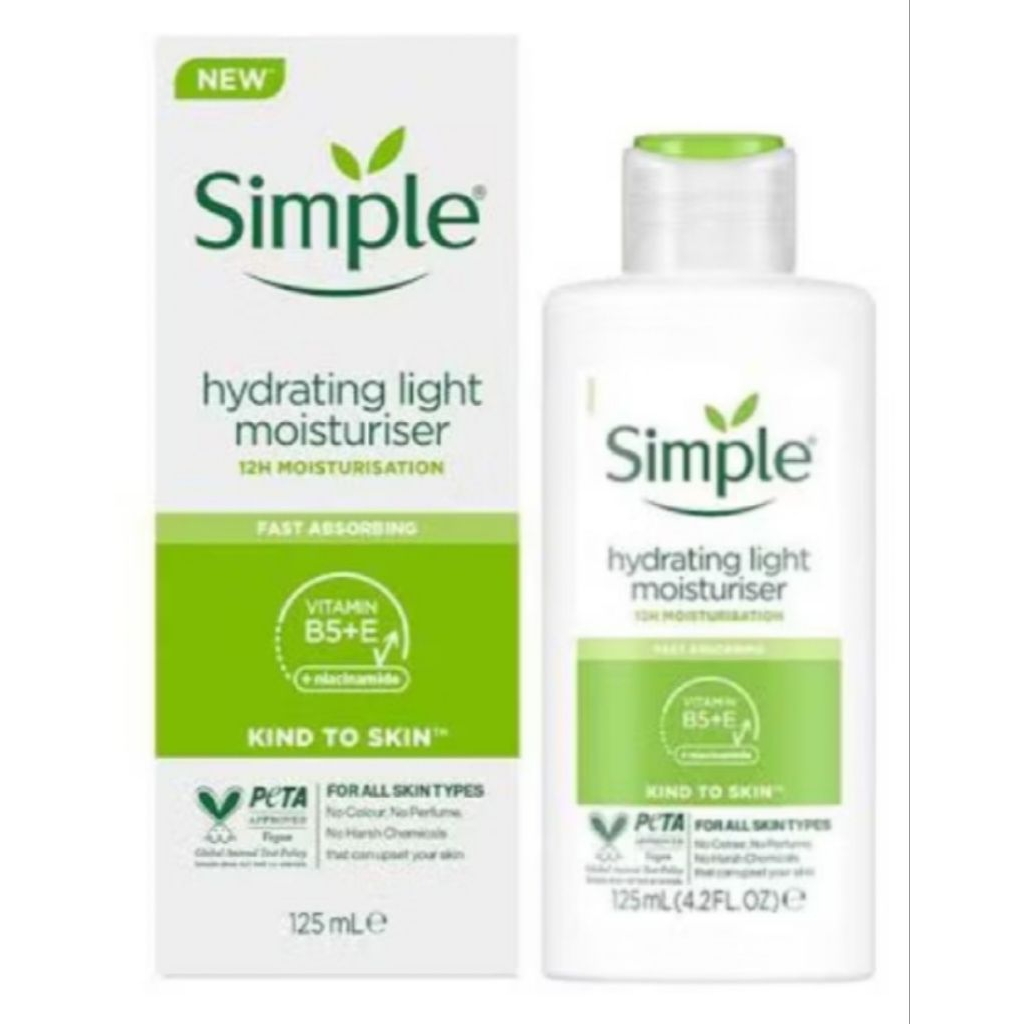 SIMPLE (HYDRATING LIGHT MOISTURIZER) ORIGINAL 100% 125ML (TANPA DUS)