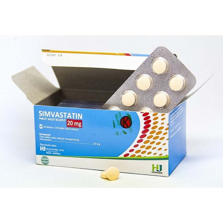 SIMVASTATIN GENERIK KF 20 MG 1 STRIP @ 10 TABLET