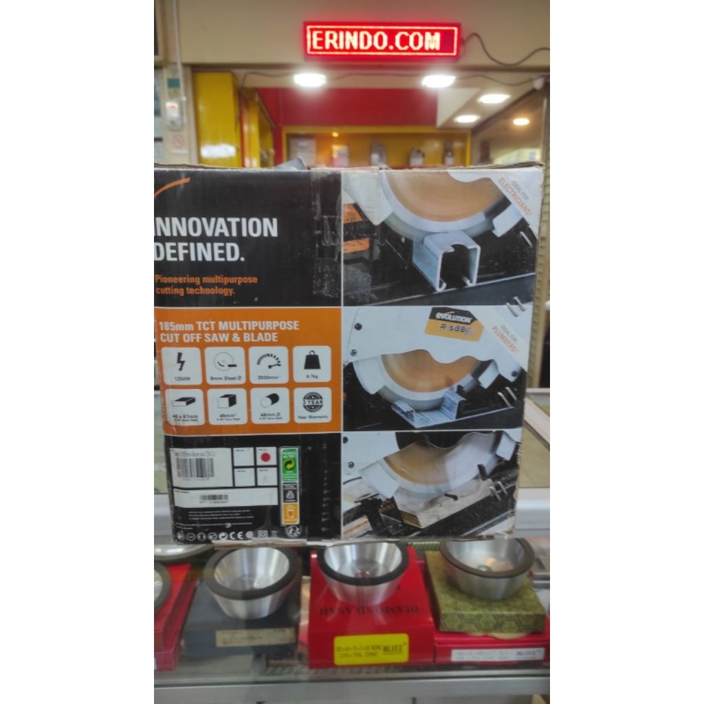 mesin chopsaw evolution 7 inch mesin cut off evolution 7" mesin potong besi hollow pipa portable 6,0