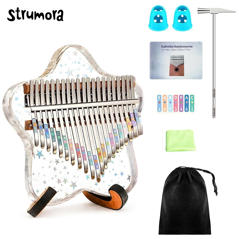STRUMORA Kalimba Profesional 21 Kunci Sakura Kalimba 21 Nada Piano Jempol Kristal Akrilik Kalimba In