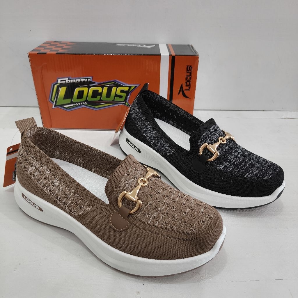 Sepatu semi wedges Merk Locus tipe HTV 2968 original import 100% | Sepatu Rajut Import | Sepatu Semi