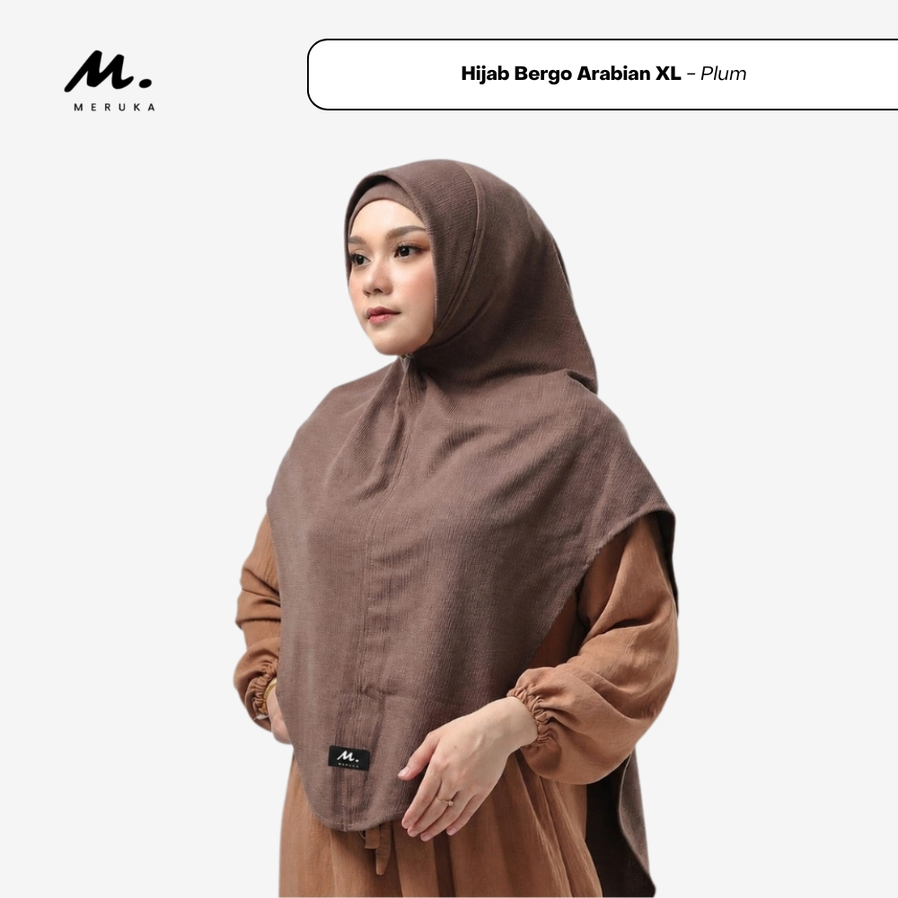 Meruka - Hijab Bergo Arabian XL - Plum