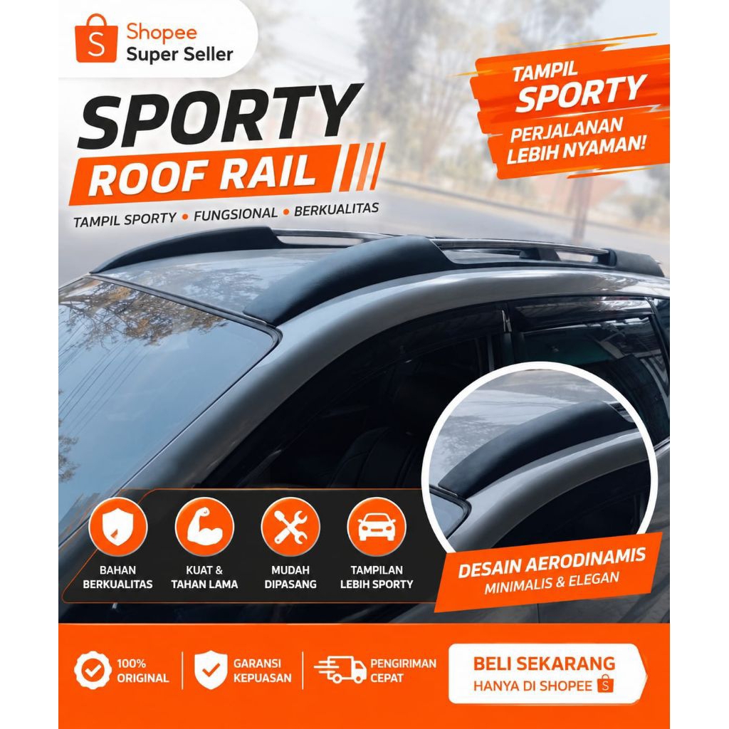 roof rail atap roof mobil bagasi lis