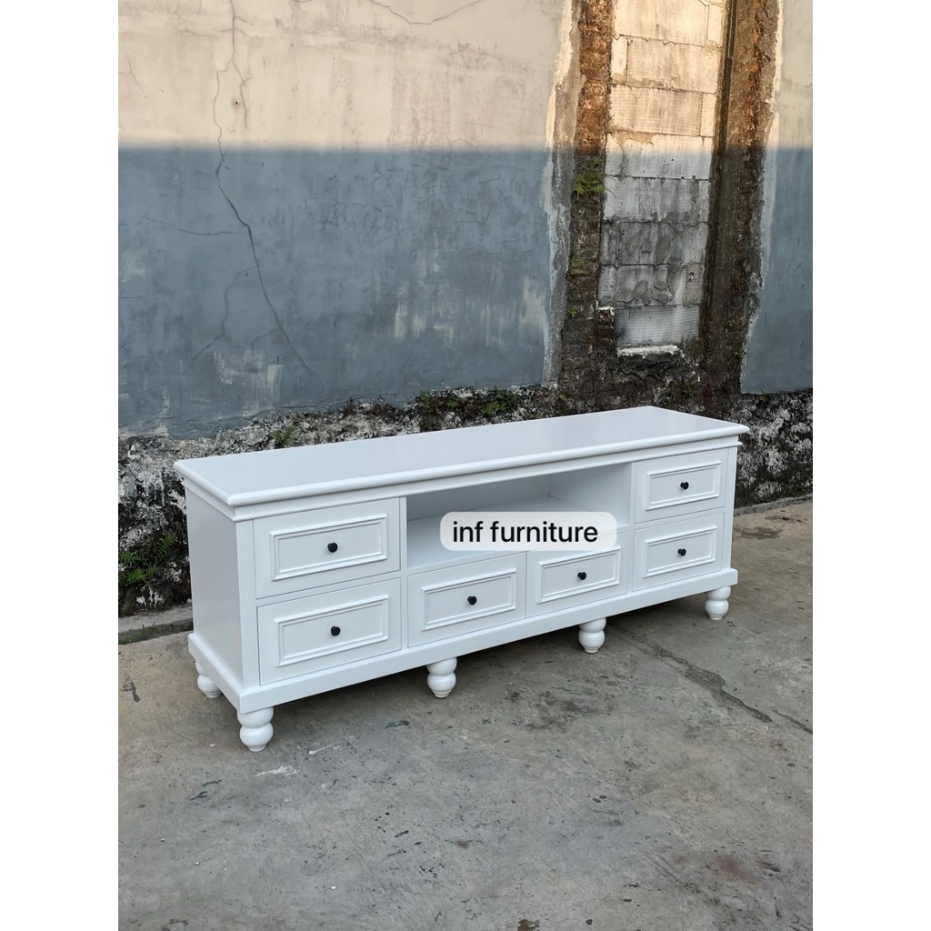 bufet tv minimalis lemari tv minimalis finising putih