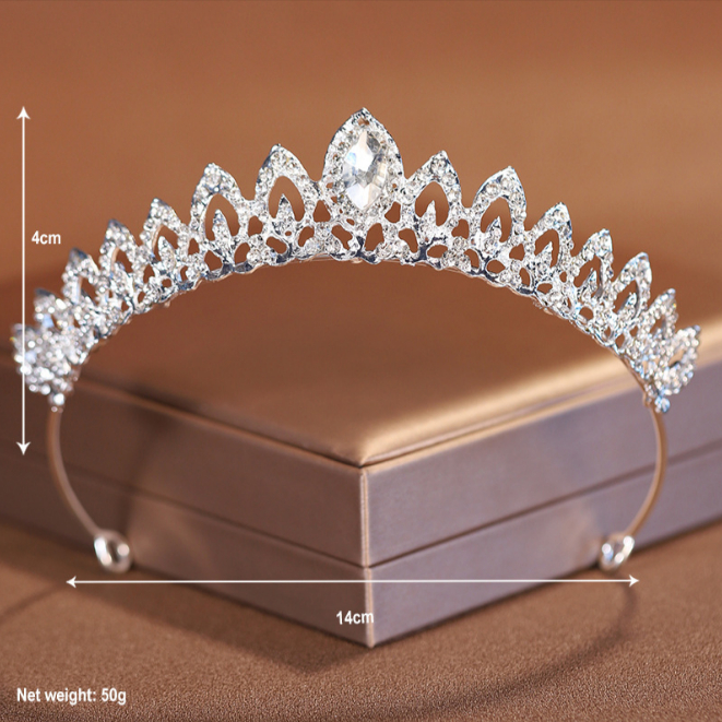 Mahkota Tiara Silver Fuji Perak Elegan Wanita
