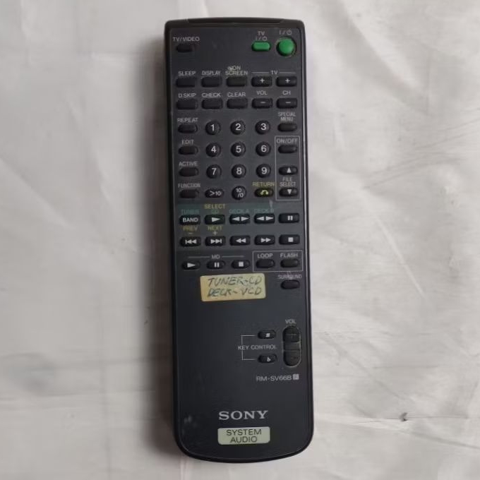 Remote Control Sony RM-SV66B Original - System Audio/Compo -  RUSAK - SECOND