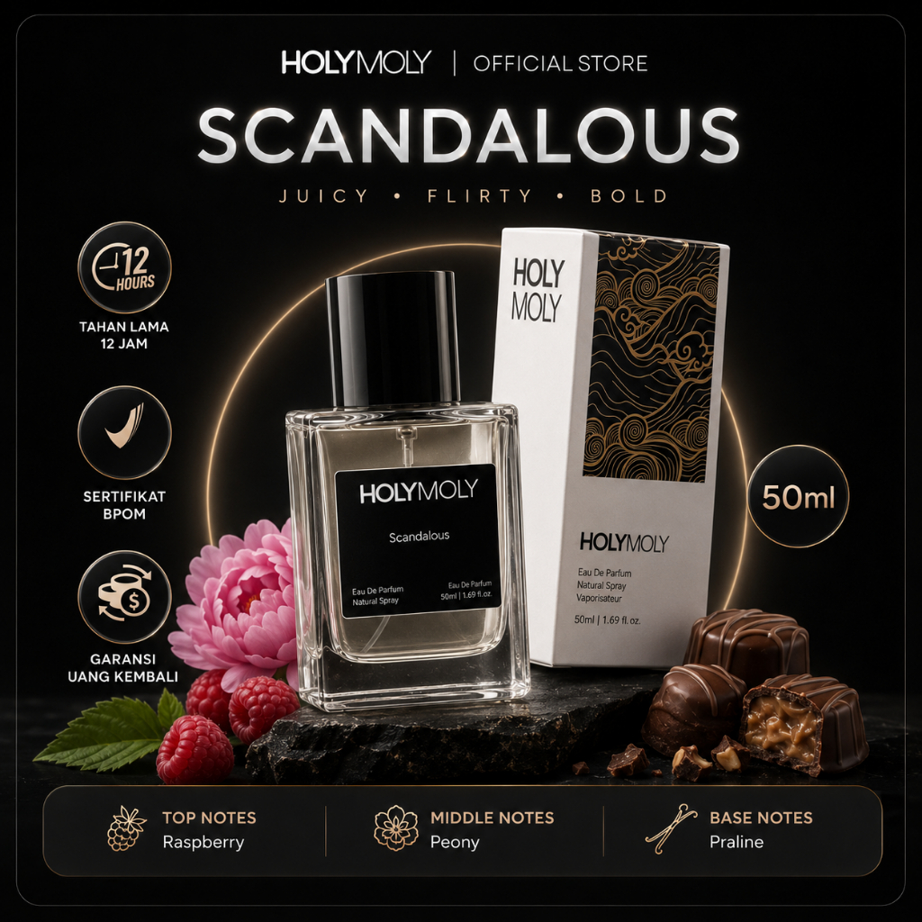 Holymoly - Scandalous Parfum Wanita Aroma Soft Sweet Fruity Floral