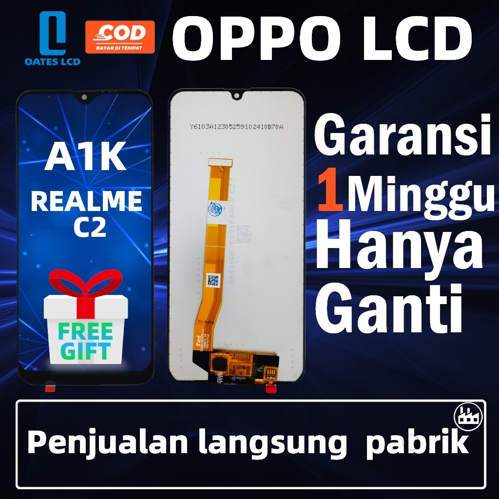 LCD OPPO A1K/REALME C2 LCD HP OPPO A1K/REALME C2 FULLSET Touchscreen ORI LAYAR sentuh HP Original