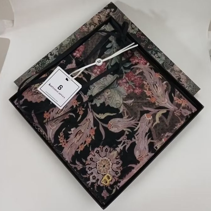 ButtonScarves The Topkapi Voal Square - Black - Preloved