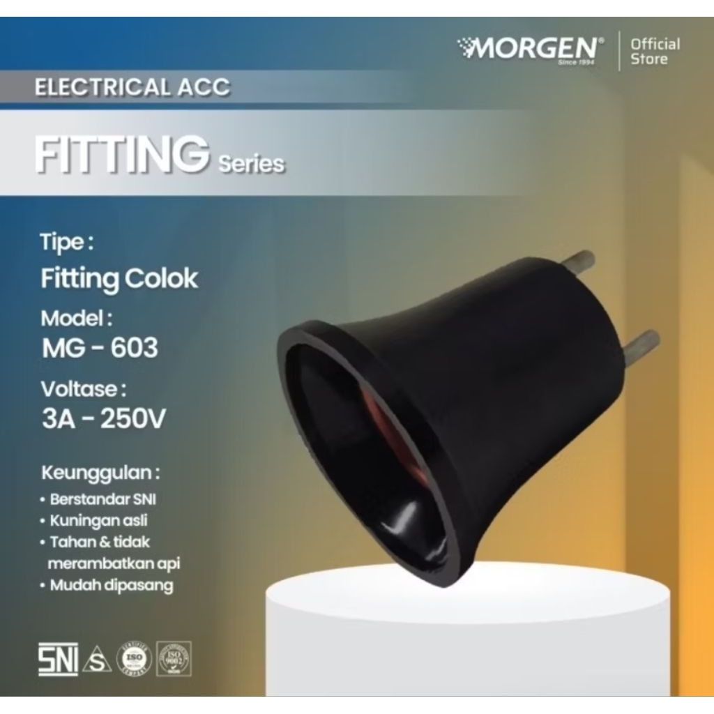 fitting colok morgen MG-603 / fitting colok lampu morgen / fitting lampu tidur / fitting kamar tidur