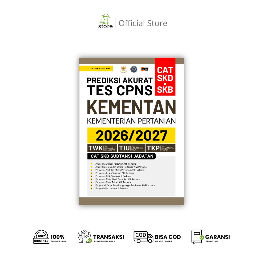 Buku Pasti Bisa Lolos CAT CPNS SKD + SKB KEMENTAN 2025/2026 Kementerian Pertanian