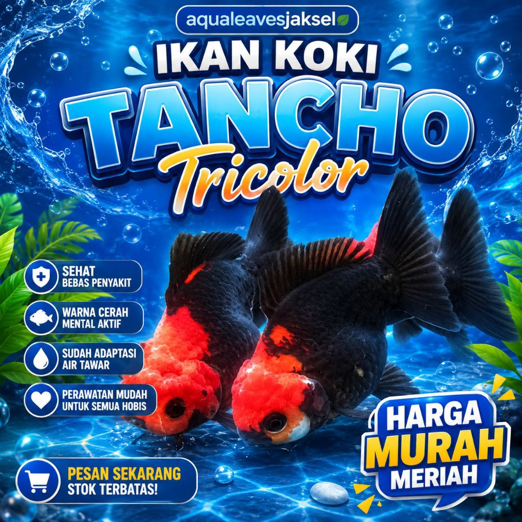 ikan koki oranda tancho tricolor