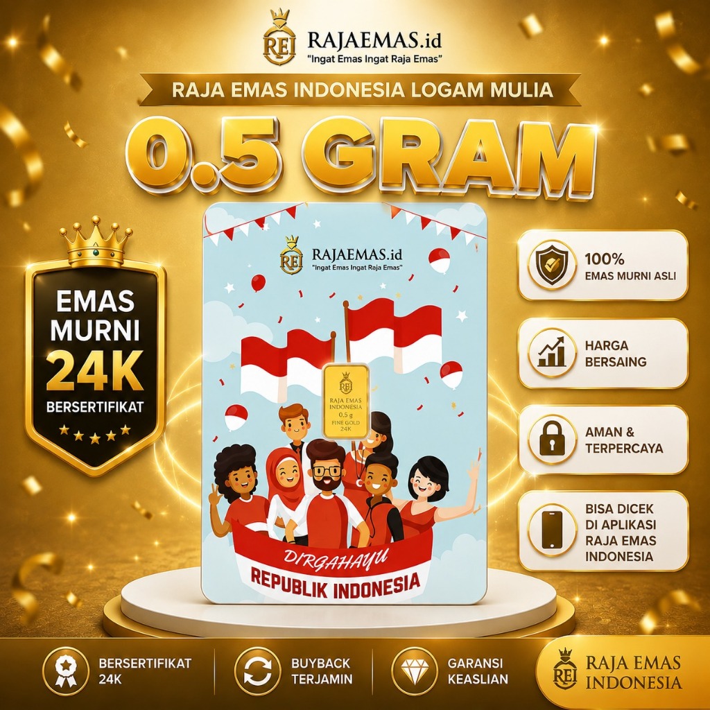 [BB TERTINGGI] Emas Murni Asli Logam Mulia 0,5 Gram Series Edition  Emas Batangan 24K Bersertifikat