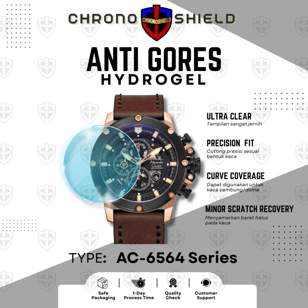 Anti Gores Hydrogel untuk Alexandre Christie AC 6564 AC 6564MC Chronograph