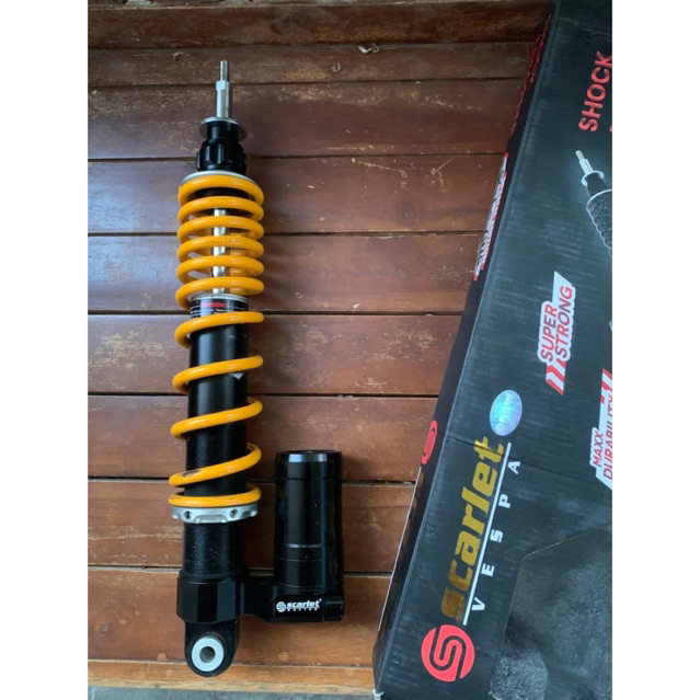 SHOCK TABUNG SCARLET BELAKANG VESPA MATIC SPRINT PRIMA LX S