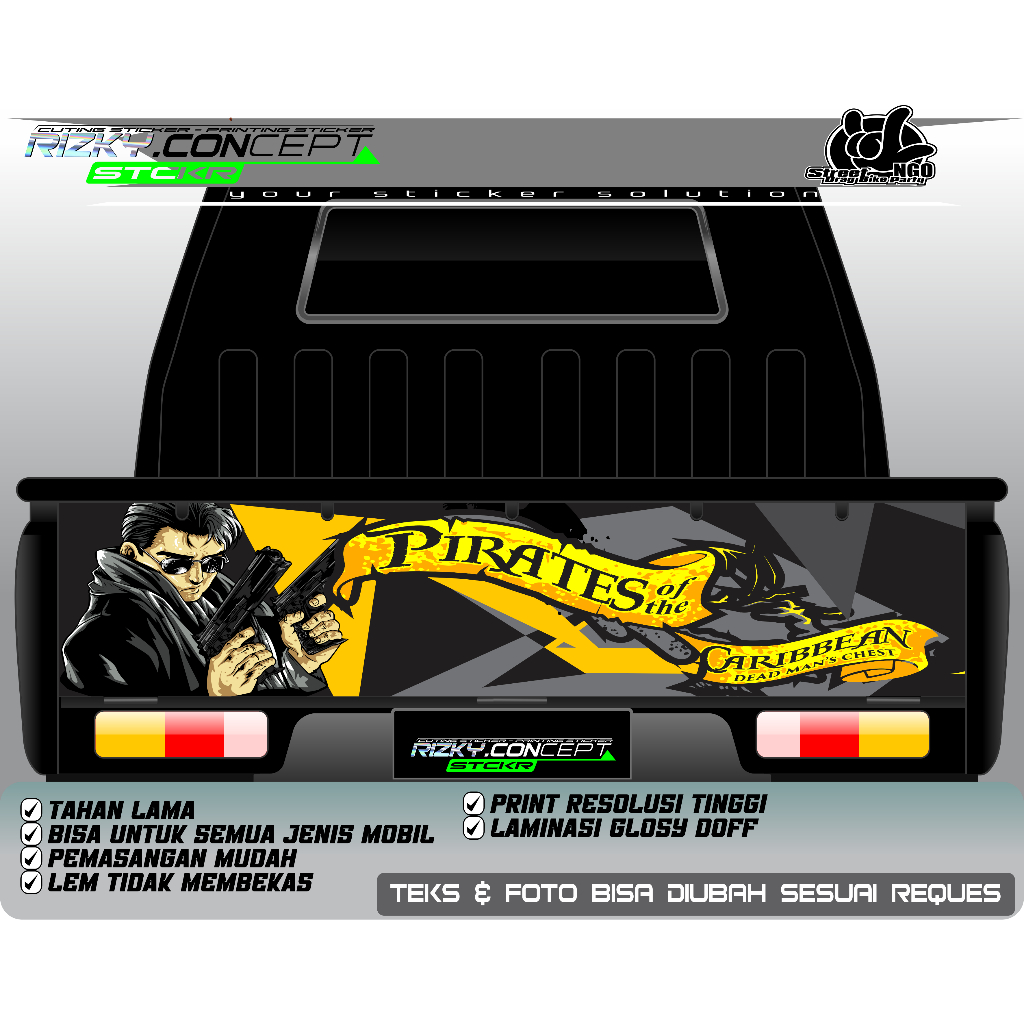 STIKER DECAL ( PRINTING ) PINTU BELAKANG L300 VARIASI KEREN MOBIL L300 L 37