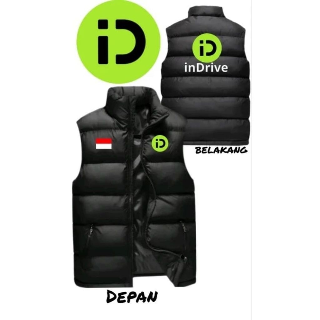 Rompi driver gojek.grab.indriver.maxin.polos warna hitam