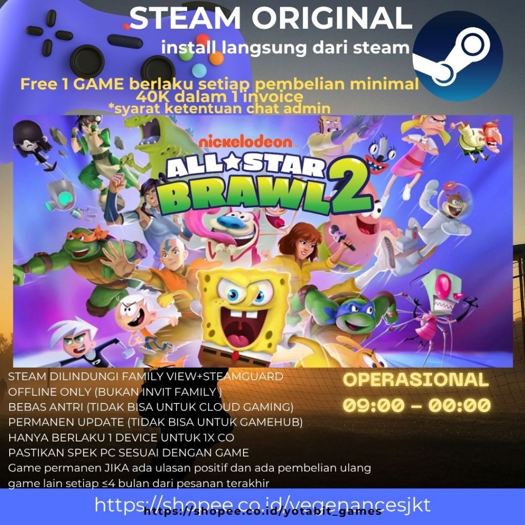 Nickelodeon All-Star Brawl | Nickelodeon All-Star Brawl 2 PC Game Original + Latest Update
