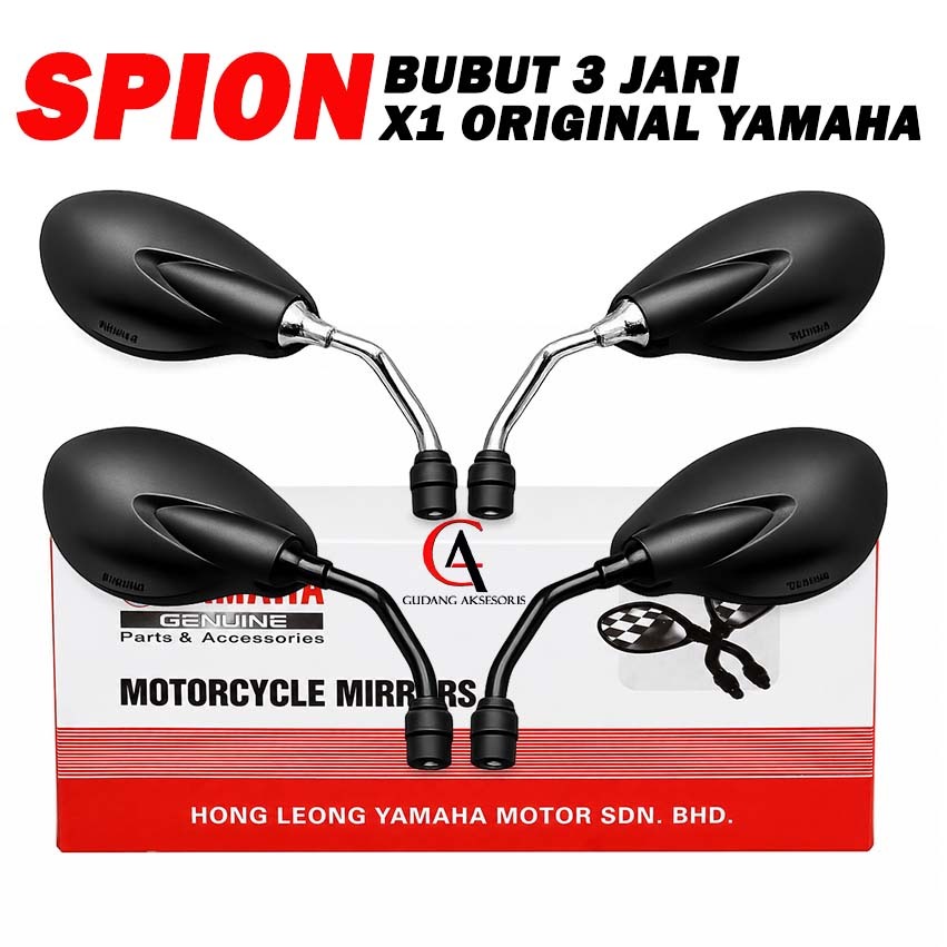 Spion Bubut 3 Jari X1 Original Yamaha 125z PnP Nmax Aerox Pcx Vario Beat Mio Jupiter dan Universal H