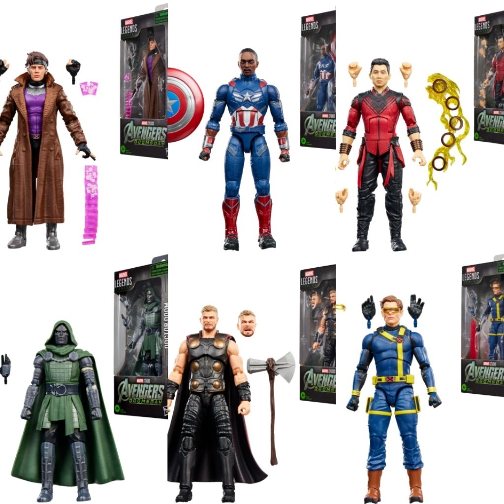 Hasbro Marvel Legends Gambit & Captain America  & Shang Chi & Dr. Doom & Thor & Cyclops 0826
