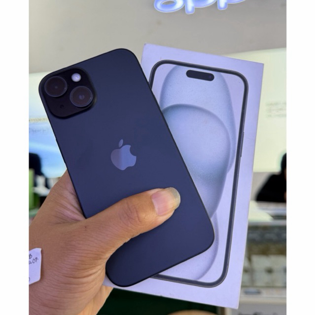 iPhone 15 256GB iBox BH 100% Cycle 10x Garansi Mei 2027 Fullset Mulus Like New Original