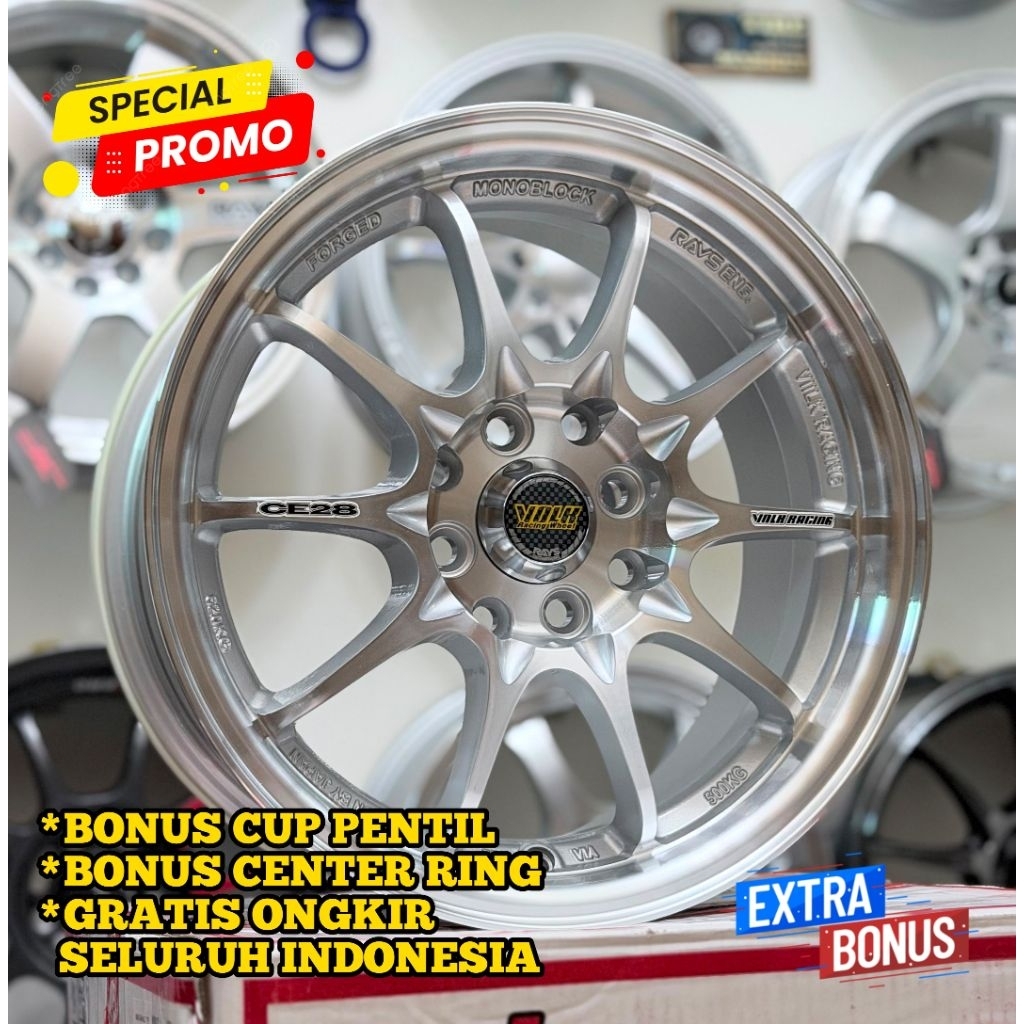 (Spesial promo) Velg mobil Rays ce28 R15 (baru)