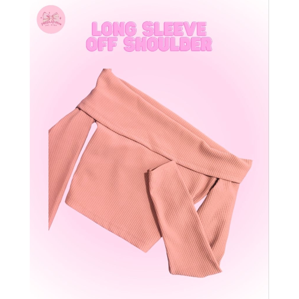 Off shoulder long sleeve PINK