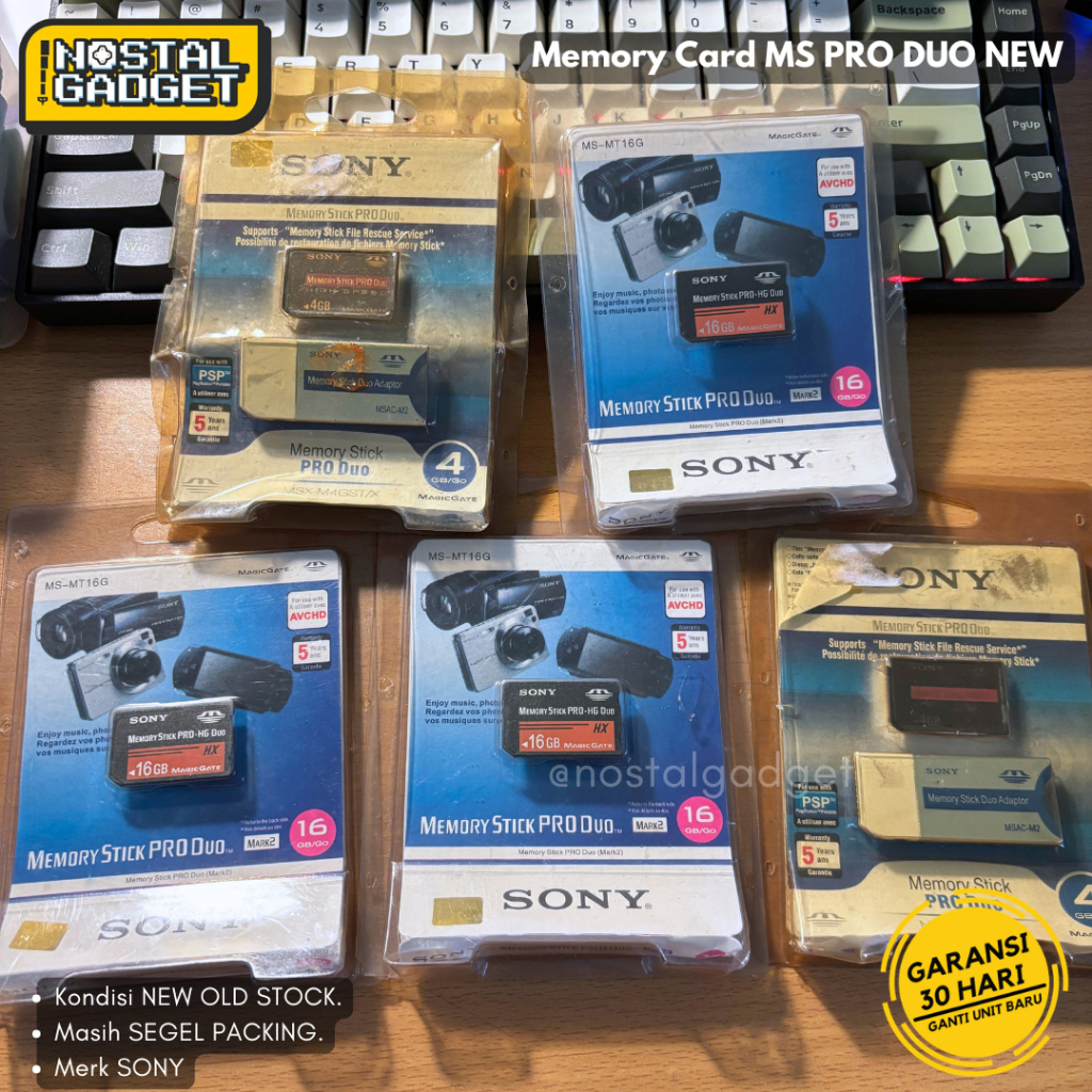 NEW Memory Stick Pro Duo PSP Kamera 4GB 16GB Original