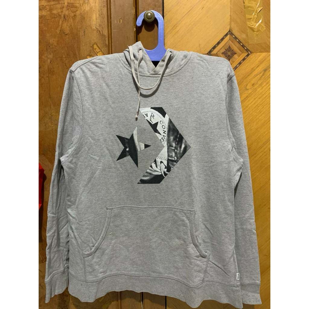 Converse Cons Star Chevron Athletic Grey Pullover Hoodie