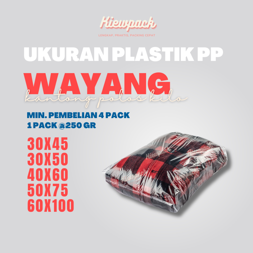 Plastik Laundry Wayang - Plastik Laundry - Plastik PP Wayang - Kantong Plastik PP - Plastik Laundry 