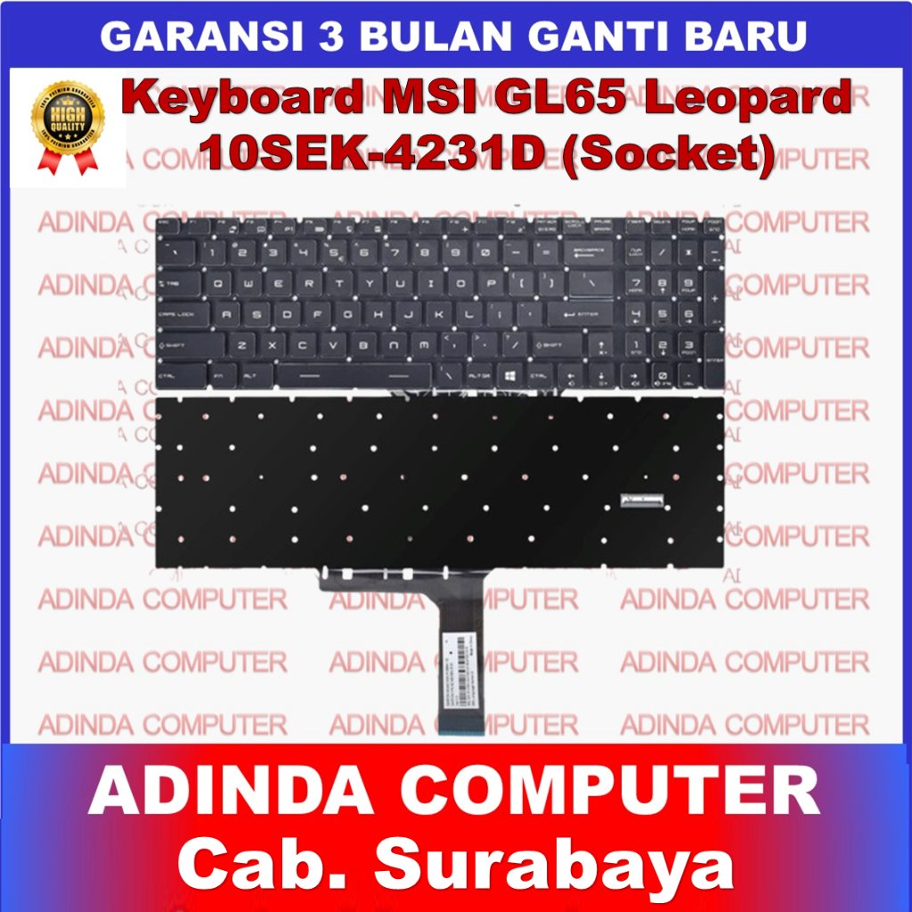 Keyboard MSI GL65 Leopard 10SEK-423ID (socket)