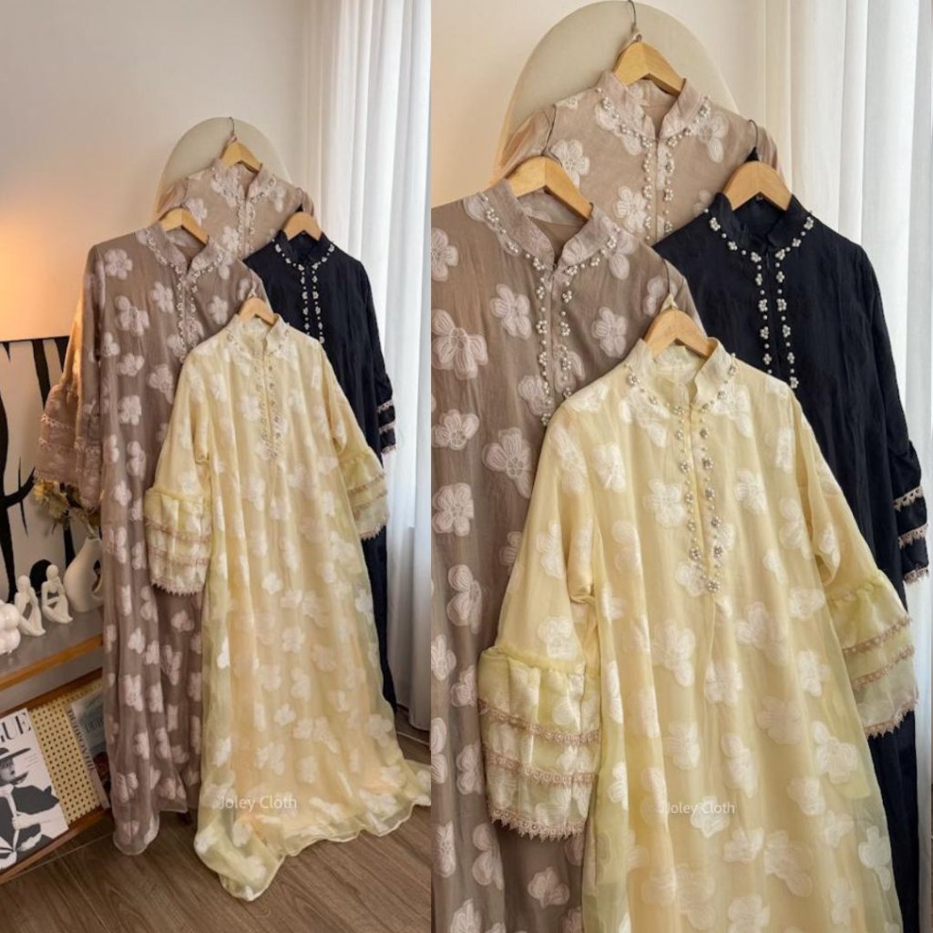 Joley Cloth Syakila Dress – Gamis Bordir Mewah Full Furing | Gamis Kondangan & Lebaran