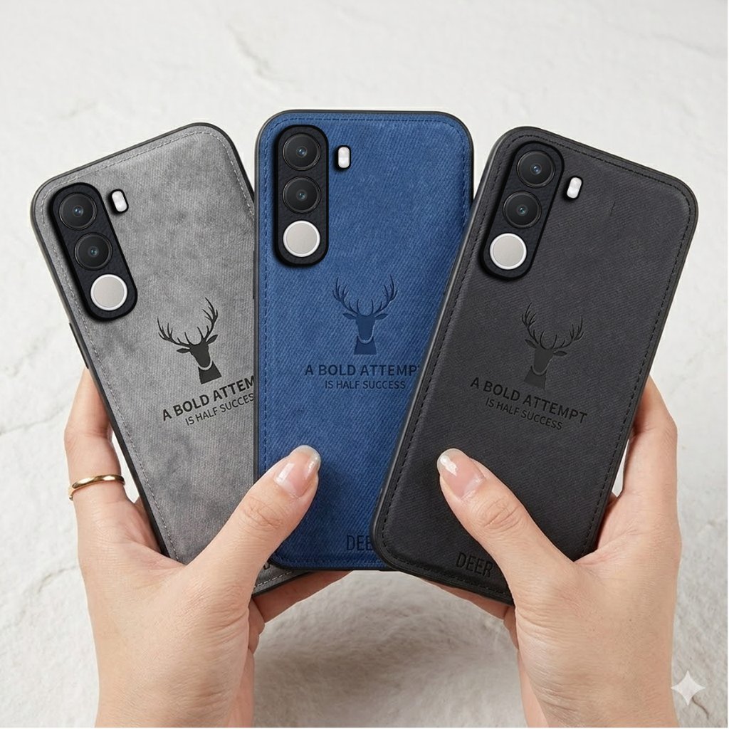 CD - Case Compatible For Realme P4x 4G Softcase Deer Cloth Jeans Back Cover