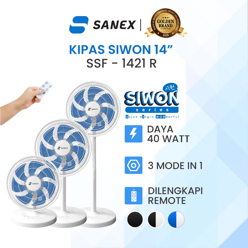 SANEX Siwon Kipas Angin Standing Berdiri 3in1 14 Inch SSF-1421 R