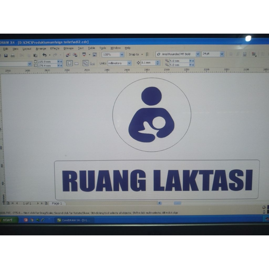 sign/tulisan ruang laktasi akrilik