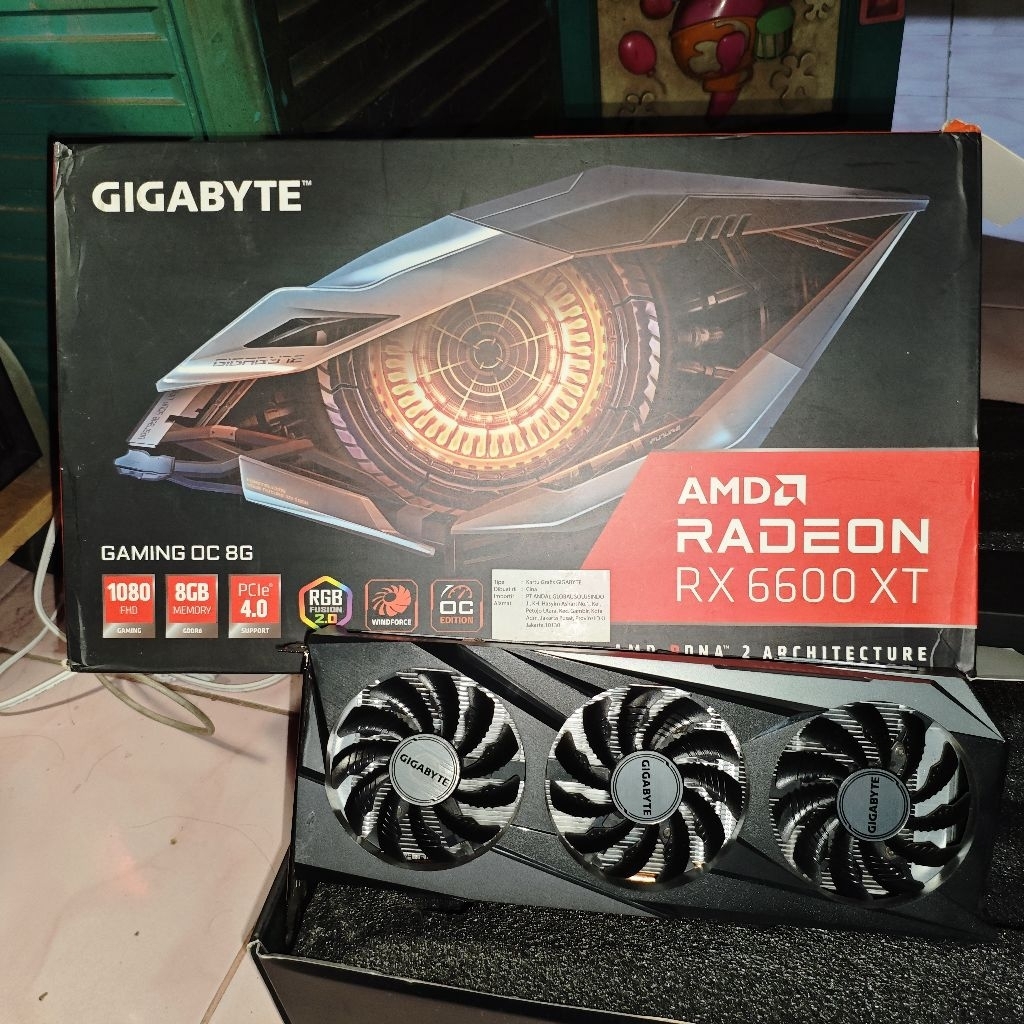 VGA AMD Radeon RX 6600 XT 8GB Second Bekas Gaming