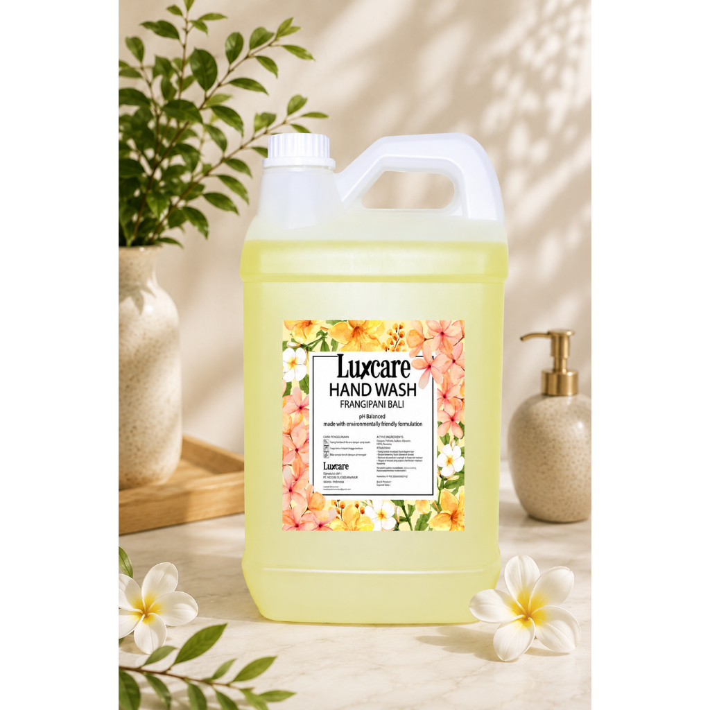 Luxcare Sabun Cuci Tangan Hand Wash 5 Liter 5000ml Antibakteri Wangi Aromatic Frangipani Bali