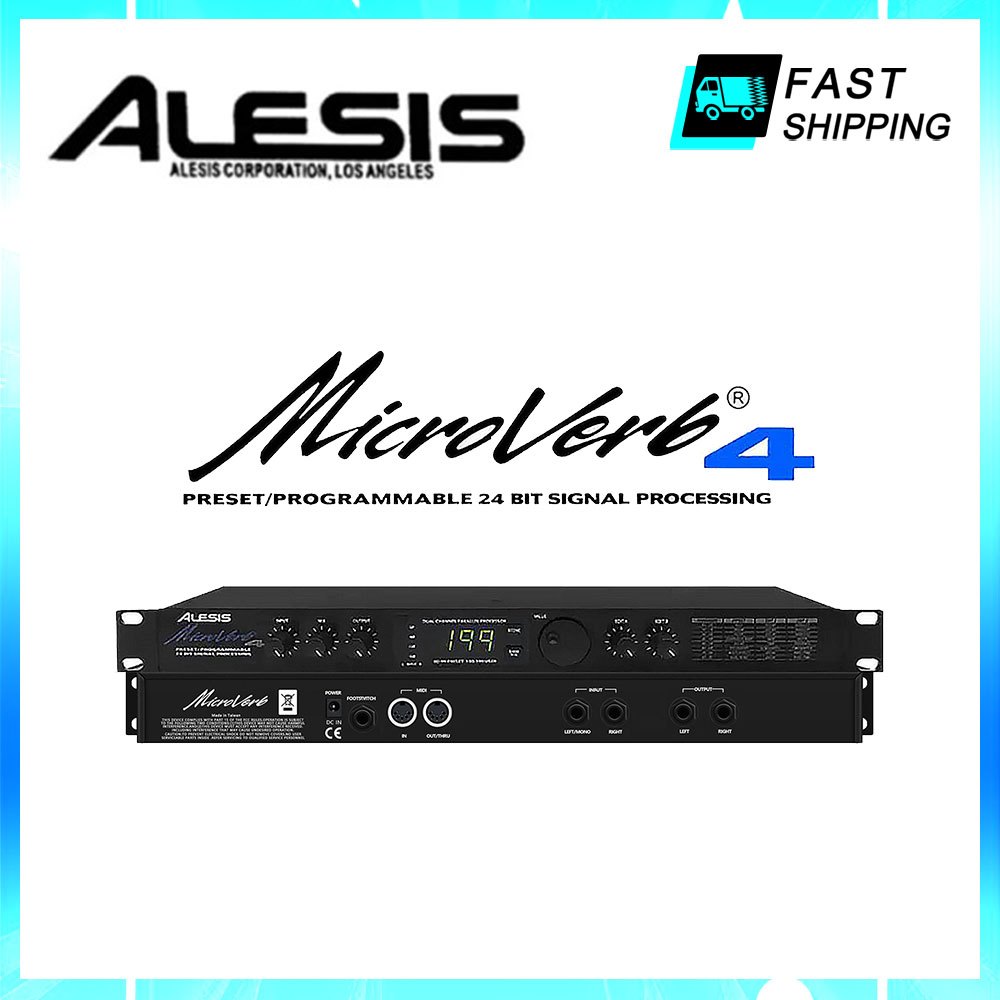 Alesis MicroVerb4 Digital MicroVerb4 and Multi-Effects Processor Audio processor Equalizer (black)