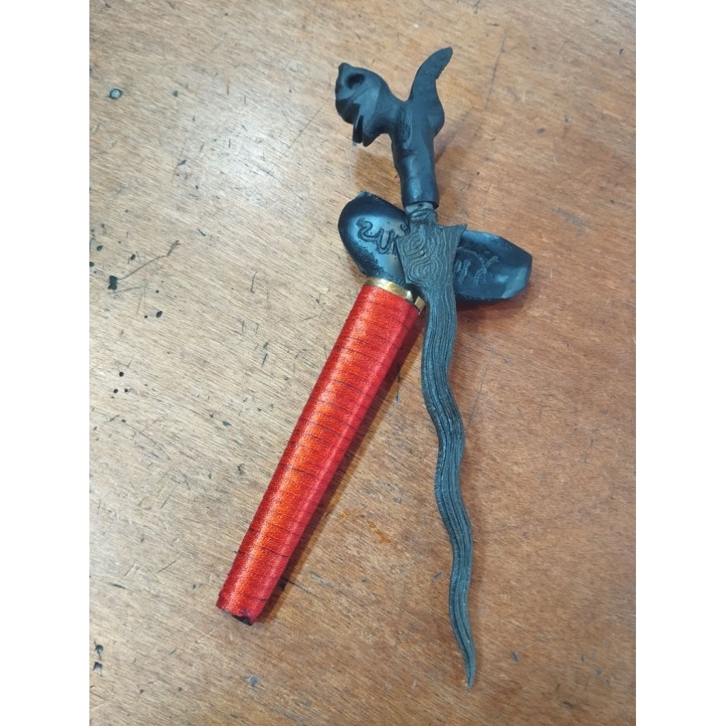 COD KOLEKSI KERIS MINI PITA MERAH WEJI PAMOR SERUT