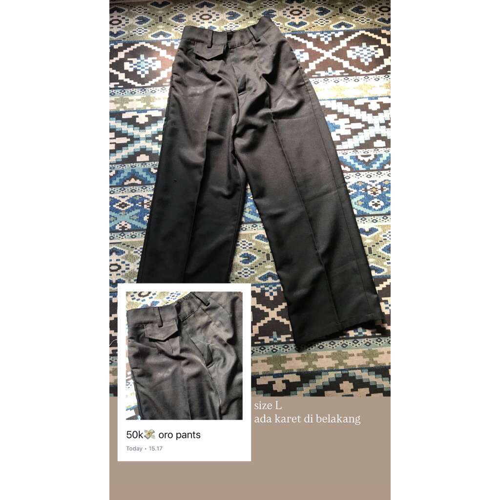 preloved ORO PANTS BLACK
