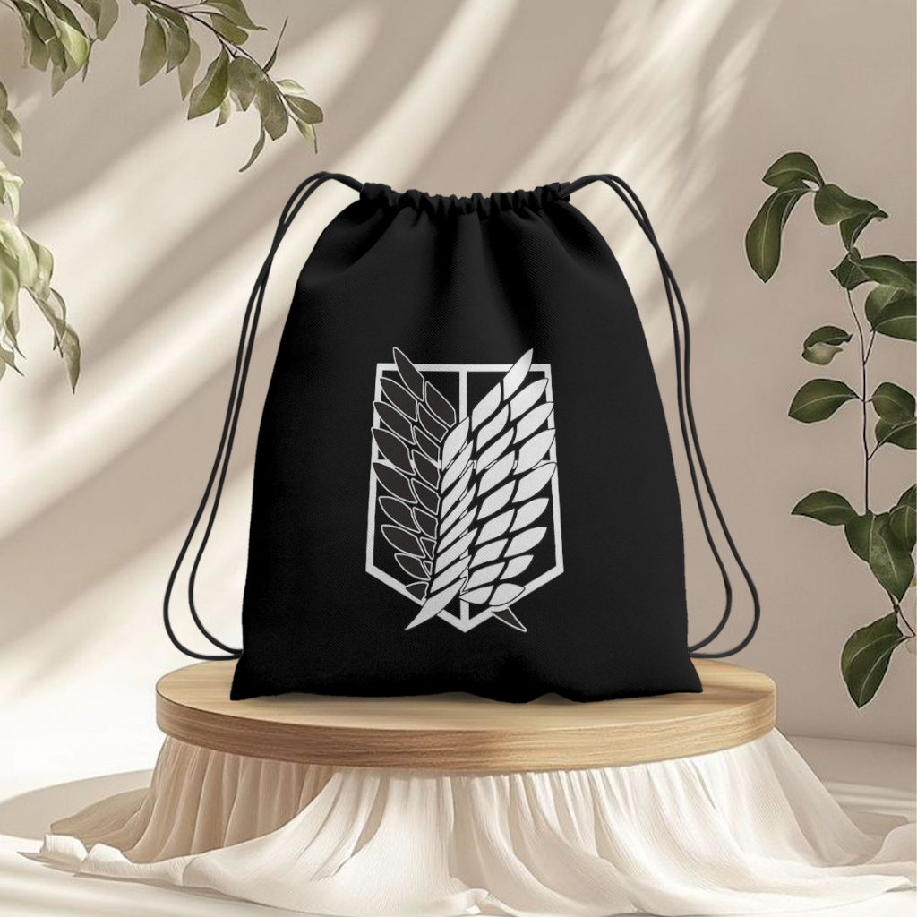 Tas Serut String Bag Motif AOT - Drawstring Bag