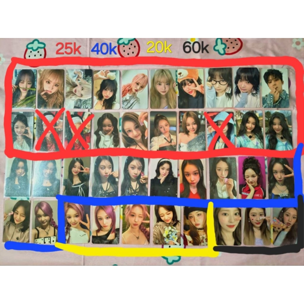 pc photocard liz ive eunchae lesserafim jeongwoo treasure pharita babymonster baemon bm minju candy 