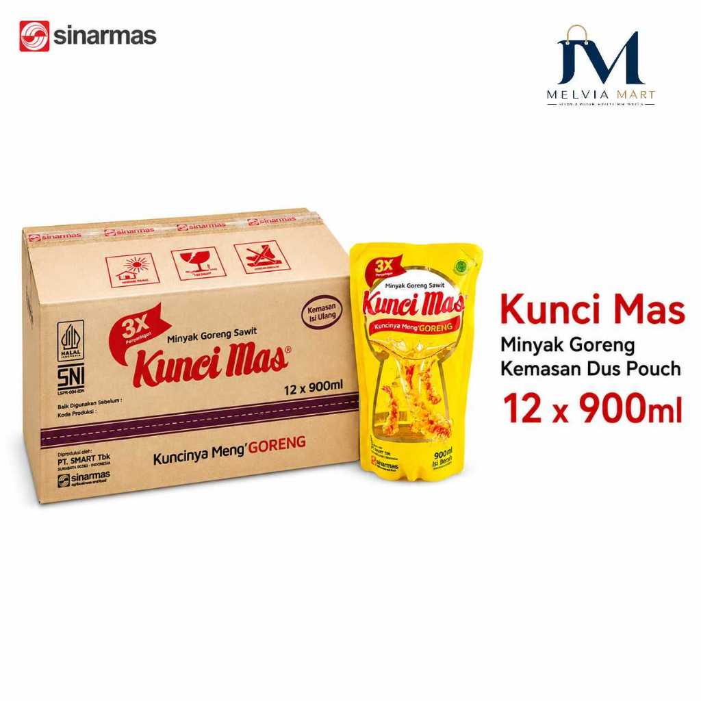 Kunci Mas Minyak Goreng Kemasan Dus Pouch 12 x 900ml