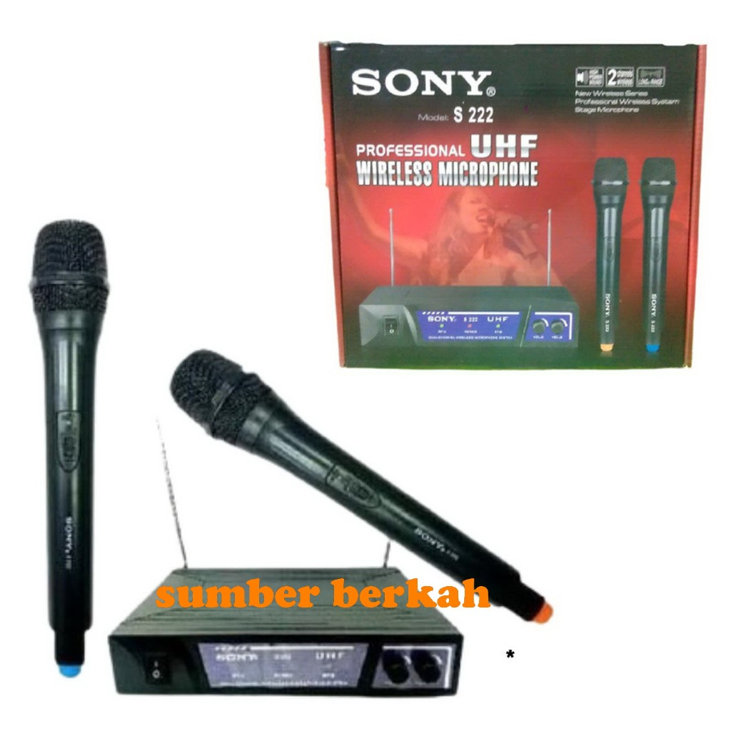 Mic Wireless Sony S-222 / S222 Microphone Wireless Handheld