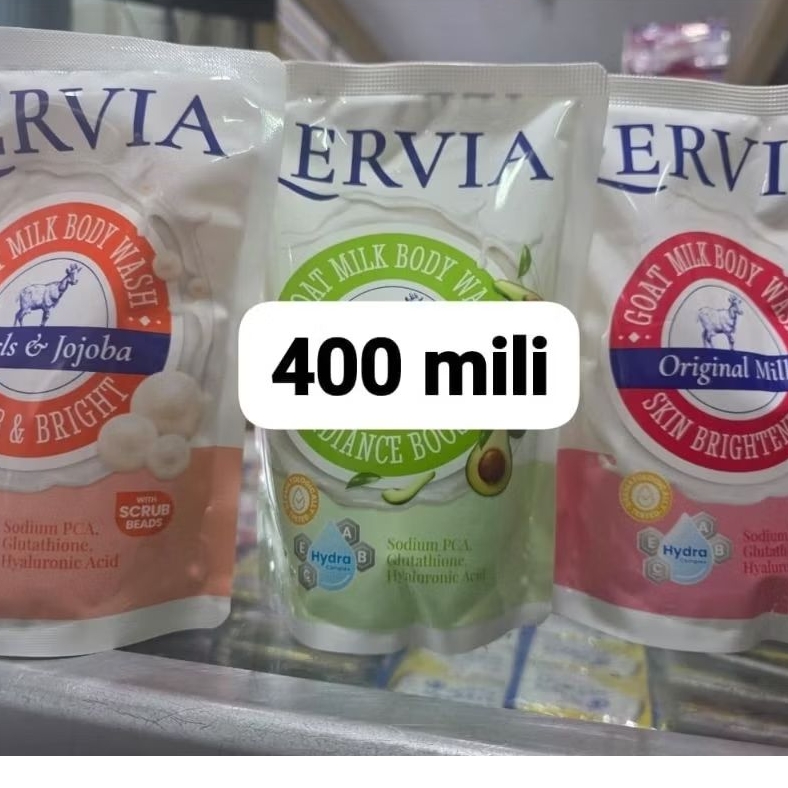 SABUN LERVIA CAIR 400ML VARIAN AVOCADO DAN MILK/SABUN CAIR LERVIA 400ML