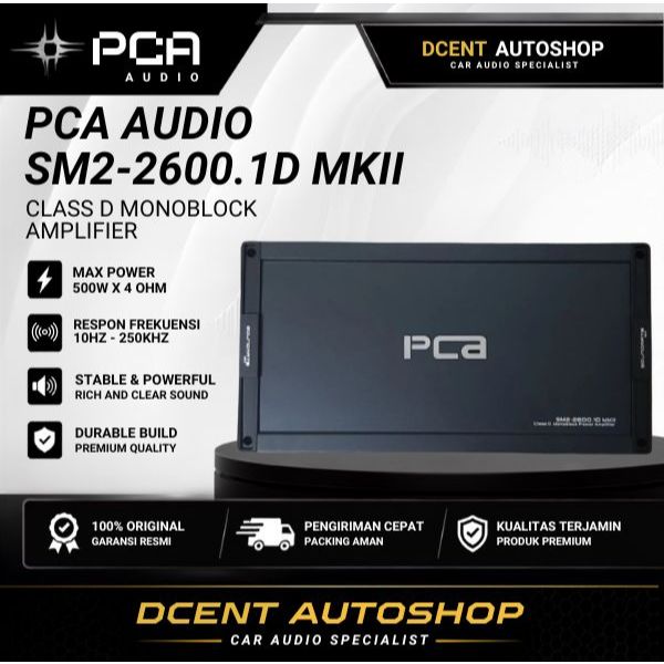 Power Monoblock Amplifier - PCA Audio SM2-2600.1D MKII - CLass D Amplifier - Plug N Play - 100% Orig