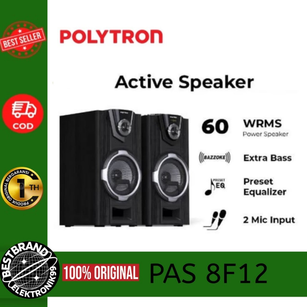 POLYTRON PAS 8F12 ACTIVE SPEAKER BLUETOOTH PAS8F12 8F12